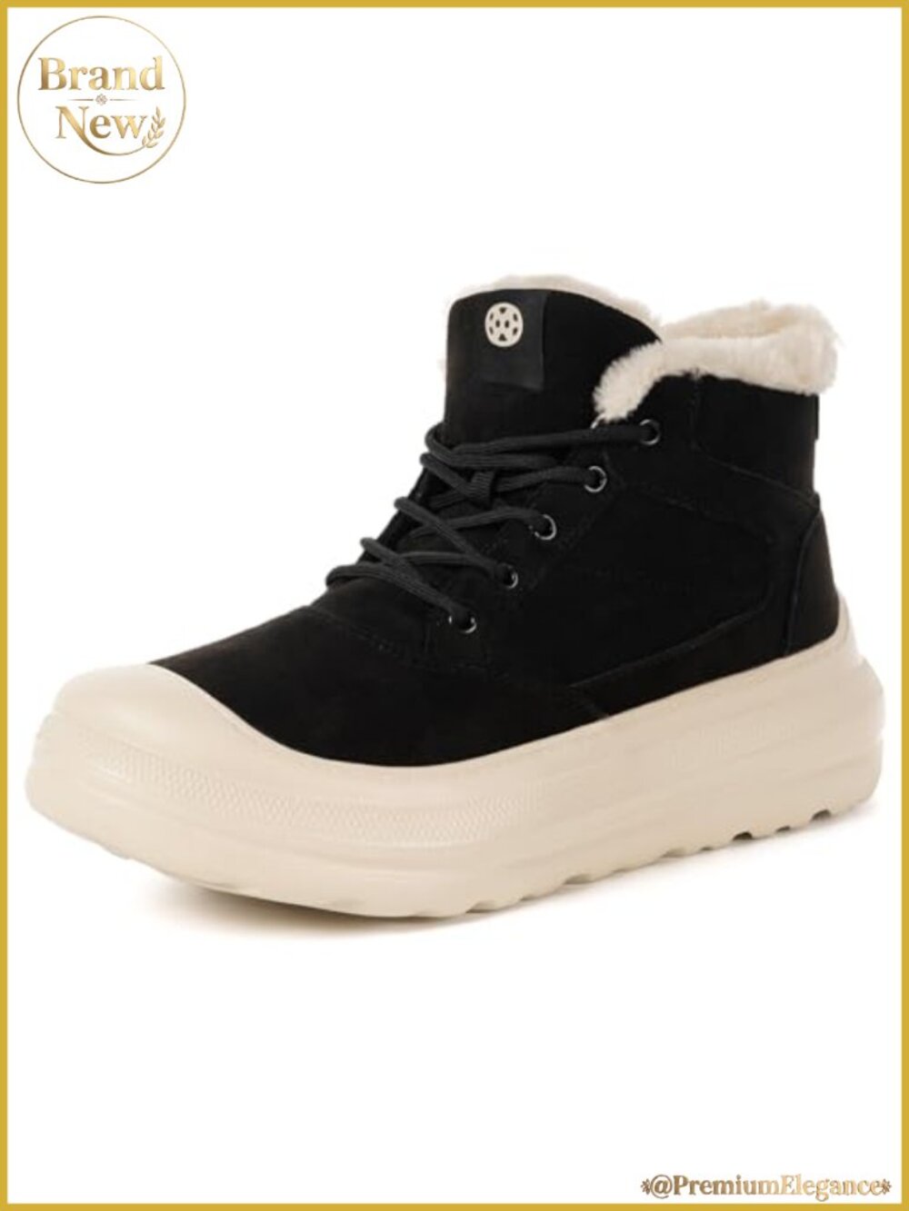 Suede Leather Snow Boots Faux Fur Lined Winter Shoes